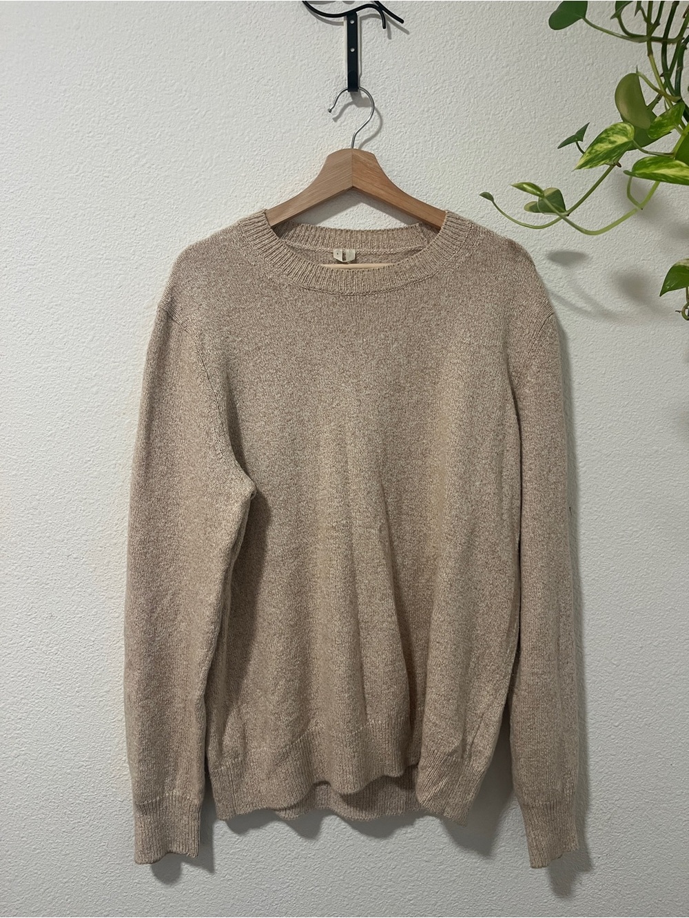 ARKET Men's Crewneck Sweater in Light Beige